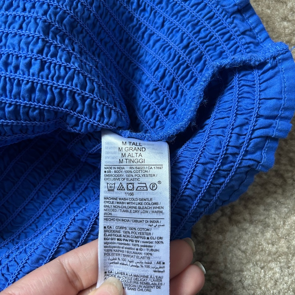Old Navy Blue Spring Top M Tall - Picture 8 of 10
